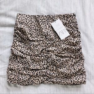NWT Zara Cheetah Printed Mini Skirt